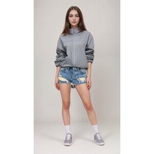 Levi's Shorts 501 Women Sz 26 Light Wash‎ Blue Distressed Cut Off Button Fly